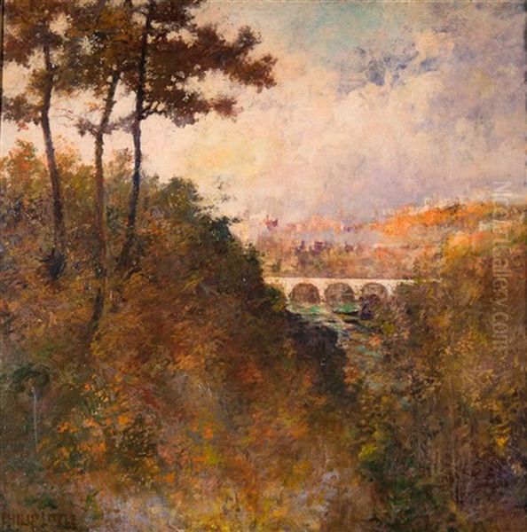 The White Bridge Oil Painting by Philip Little