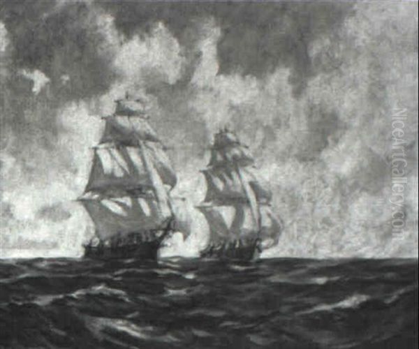 The Race, Salem, Massachusetts Oil Painting by Philip Little