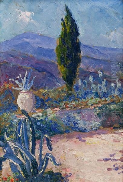 Southern Landscape Near Abazzia Oil Painting by Leontine (Lea) von Littrow