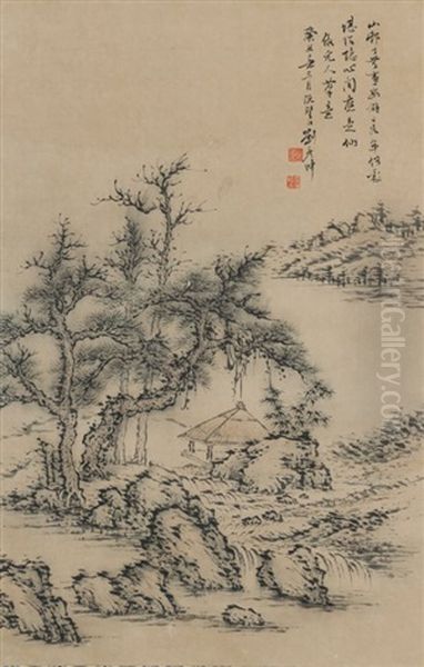 Liu Yanchong (1807-1847) Landscape Oil Painting by  Liu Yanchong