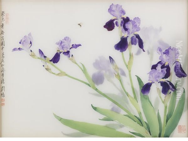 Irises Oil Painting by  Liu Yong