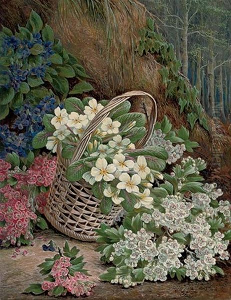 Flowers Oil Painting by Henry John Livens