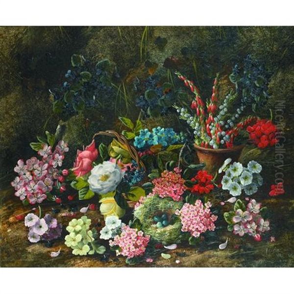 Spring Flowers Oil Painting by Horace Mann Livens