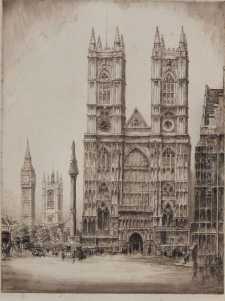 Westminster Oil Painting by Alfred Bennett