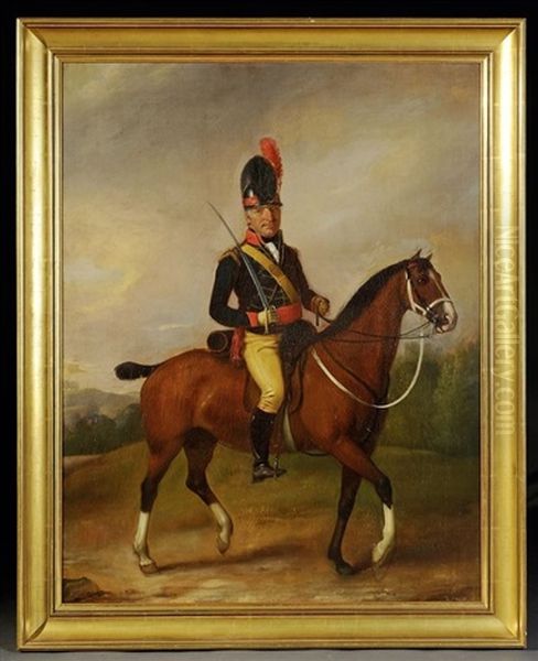 Dragon Ou Hussard Anglais, Cavalerie Legere, Ier Empire Oil Painting by Richard Livesay