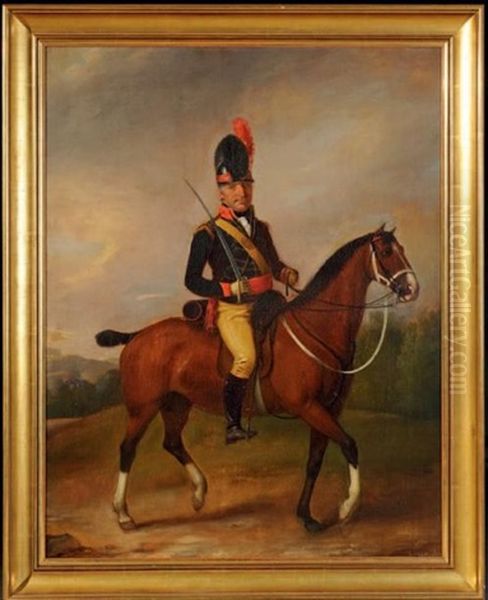 Dragon Ou Hussard Anglais, Cavalerie Legere, Ler Empire Oil Painting by Richard Livesay