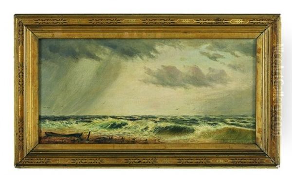 Storm Over The Gulf Oil Painting by Edward Livingston