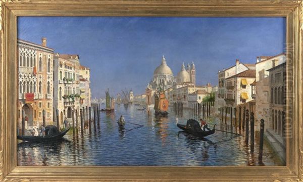 Venetian Canal Scene Oil Painting by William Livingstone Anderson