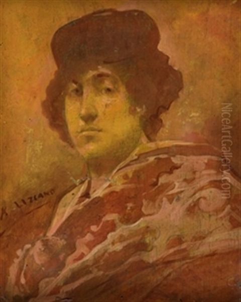 Torero Oil Painting by Angel (Monedero) Lizcano y Esteban