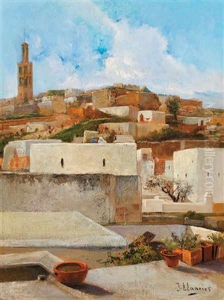 Vue D'une Ville Orientale by Jose Llaneces