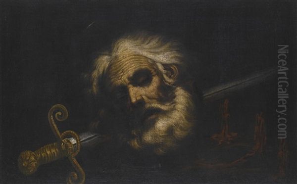 Head Of Saint Paul Oil Painting by Sebastian de Llanos Valdes