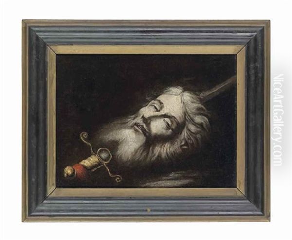 The Head Of Saint Paul With A Sword Oil Painting by Sebastian de Llanos Valdes