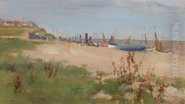 Southwold Beach Oil Painting by William Samuel Henry (Sir) Llewellyn