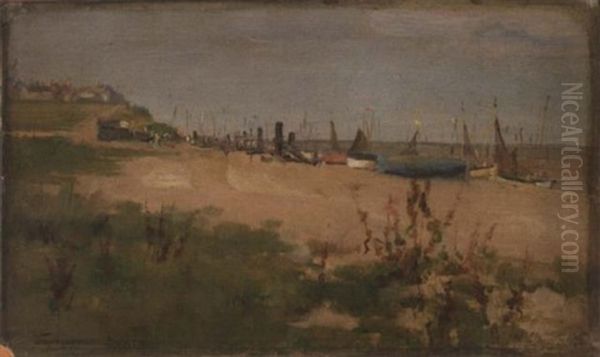 Southwold Beach Oil Painting by William Samuel Henry (Sir) Llewellyn