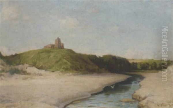 Redcastle, The Beauly Firth Oil Painting by William Samuel Henry (Sir) Llewellyn