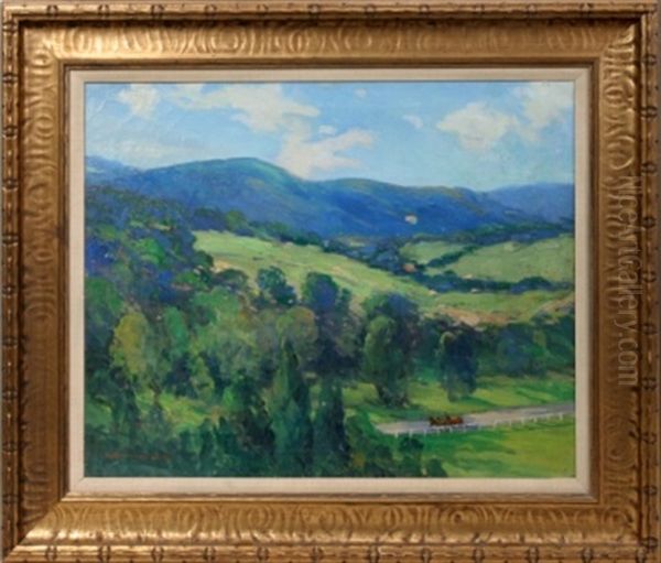 Rolling Landscape Oil Painting by Frank Edward Lloyd