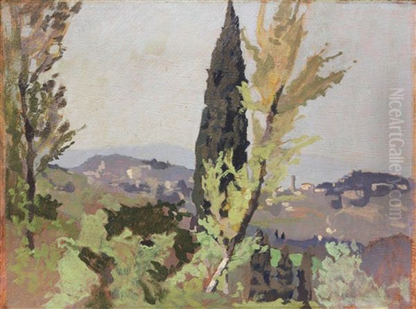 Fiesole Vista Dai Bosconi Oil Painting by Llewelyn Lloyd