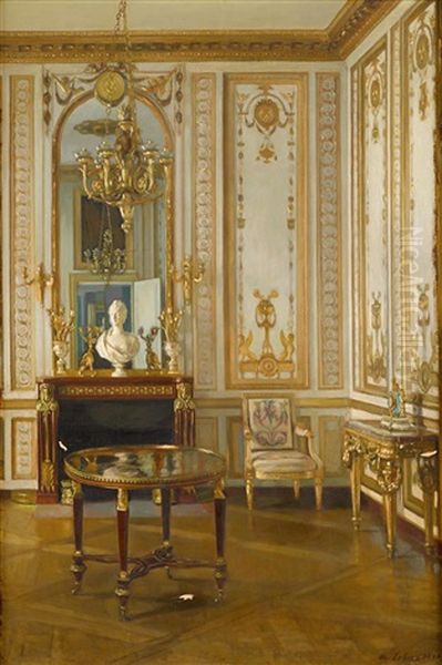 French Interior, Said To Be Marie Antoinette's Study by Maurice Lobre