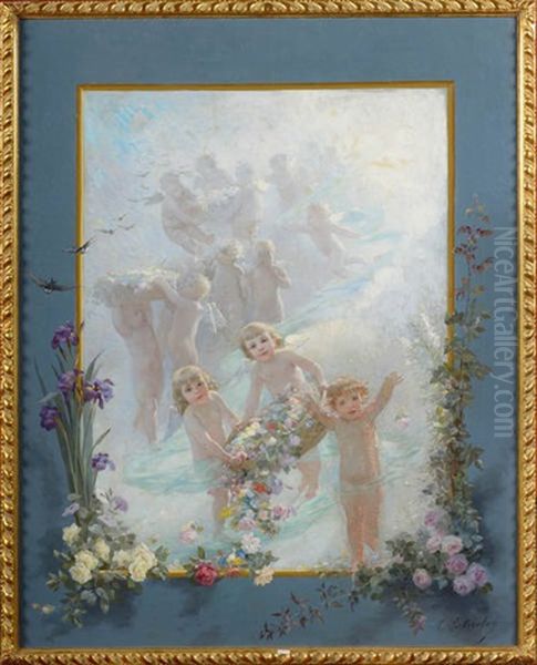 Le Printemps Oil Painting by Timoleon Marie Lobrichon