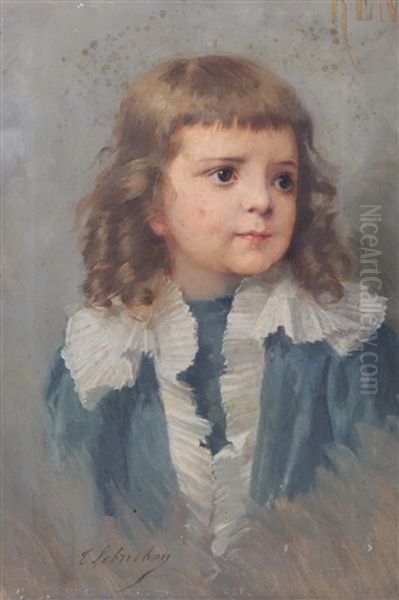 Rene - Portrait D'enfant Oil Painting by Timoleon Marie Lobrichon