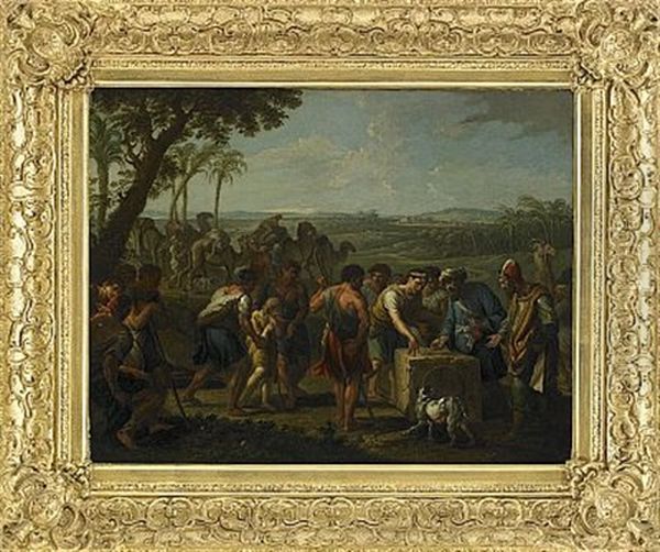 Yehuda Saljer Sin Bror Josef Till En Karavan Ismaeliter Oil Painting by Andrea Locatelli