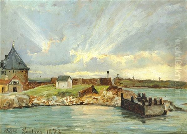 View Of Christianso Oil Painting by Carl Ludvig Thilson Locher