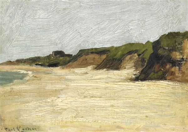 Coastal Scene From Skagen North Beach Oil Painting by Carl Ludvig Thilson Locher