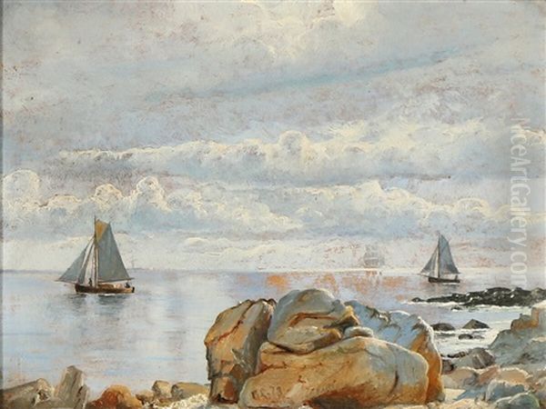 View From Kullen, Sweden Oil Painting by Carl Ludvig Thilson Locher