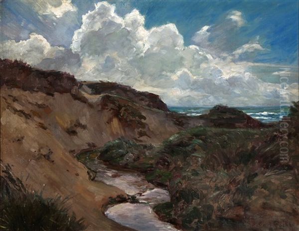 Coastal Scenery With Dunes Oil Painting by Carl Ludvig Thilson Locher