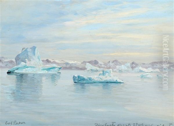 Landscape From Disko Bay by Carl Ludvig Thilson Locher