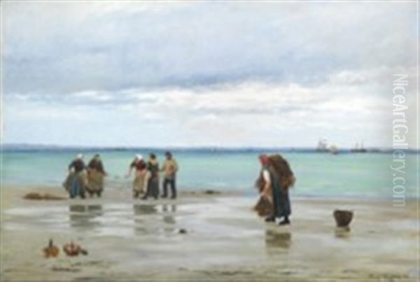 From Hornbaek Beach by Carl Ludvig Thilson Locher