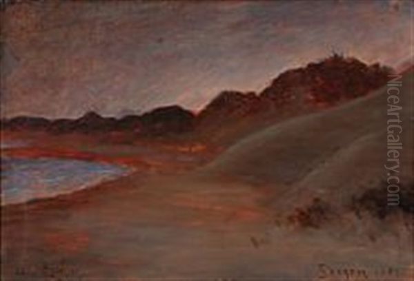 Evening Atmosphere At Skagen Beach Oil Painting by Carl Ludvig Thilson Locher