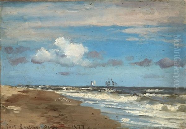 Skagen Nordstrand Oil Painting by Carl Ludvig Thilson Locher