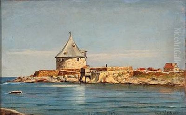 View From Christianso In Denmark Oil Painting by Carl Ludvig Thilson Locher