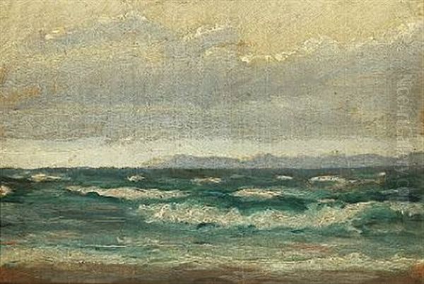 Breakers Oil Painting by Carl Ludvig Thilson Locher