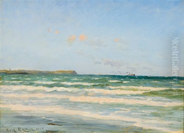 Coastal Landscape Near Skagen Oil Painting by Carl Ludvig Thilson Locher