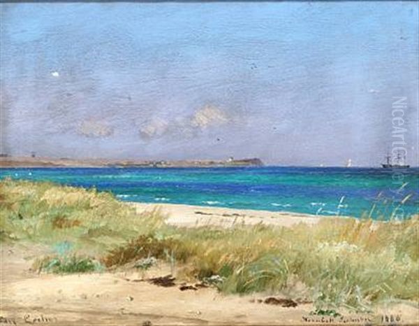 The Beach Of Hornbaek Oil Painting by Carl Ludvig Thilson Locher