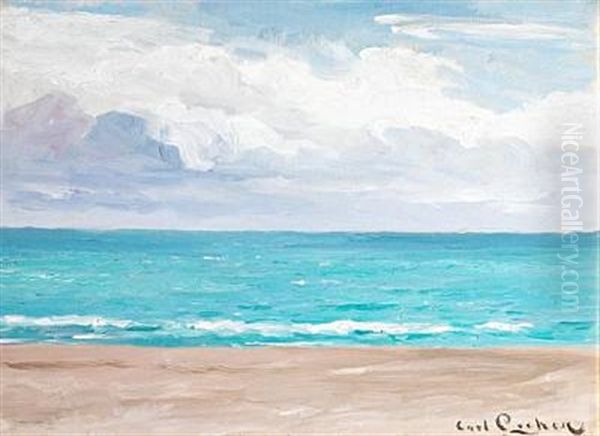 Seascape Oil Painting by Carl Ludvig Thilson Locher