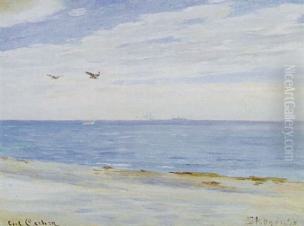 Udsigt Over Havet, Skagen Oil Painting by Carl Ludvig Thilson Locher