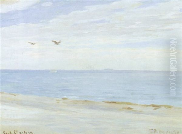 Udsigt Over Havet, Skagen Oil Painting by Carl Ludvig Thilson Locher