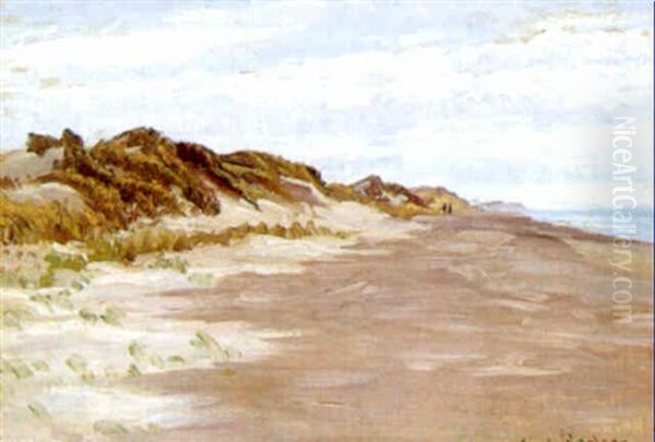 Klitter Ved Hojen, Gammel Skagen Oil Painting by Carl Ludvig Thilson Locher