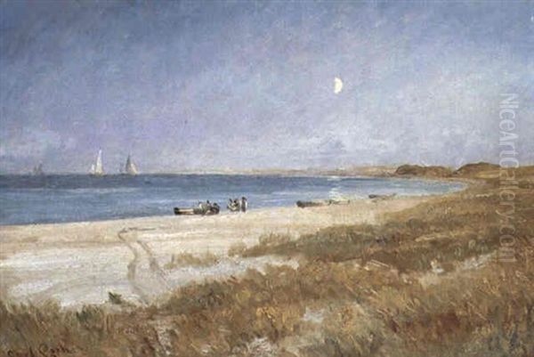 Sommerdag Ved Stranden, Skagen Oil Painting by Carl Ludvig Thilson Locher