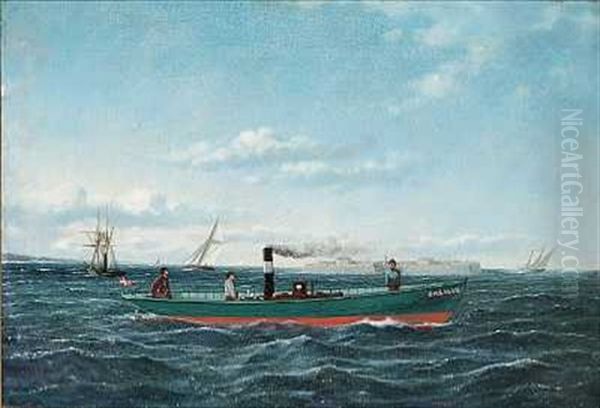 "dagmar" Ud For Flakfortet Oil Painting by Jens Thielsen Locher