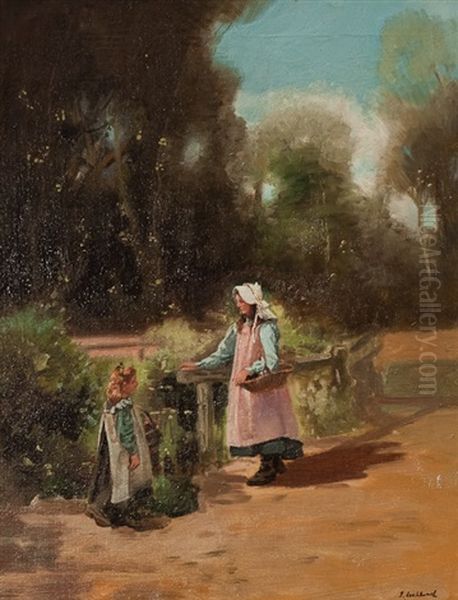 Flower Picking Oil Painting by John Lochhead