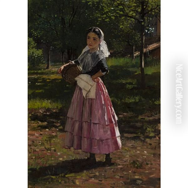 The Young Spanish Girl Oil Painting by William Ewart Lockhart