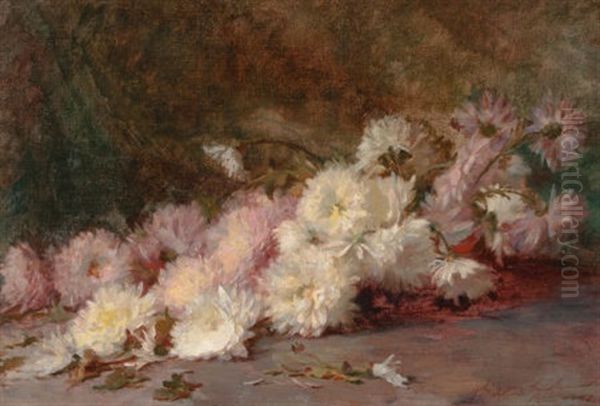 Asters Oil Painting by Wilton Robert Lockwood