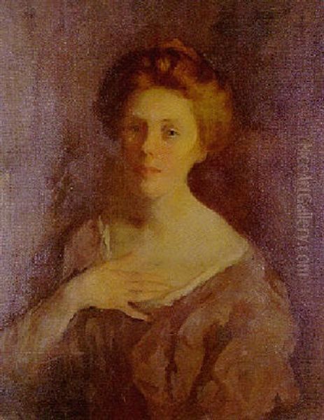 Portrait Of A Lady Oil Painting by Wilton Robert Lockwood