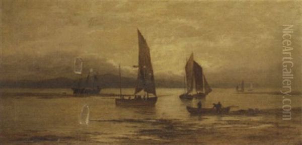 Largs, The Mouth Of The Findhorn Oil Painting by Charles Arthur Lodder