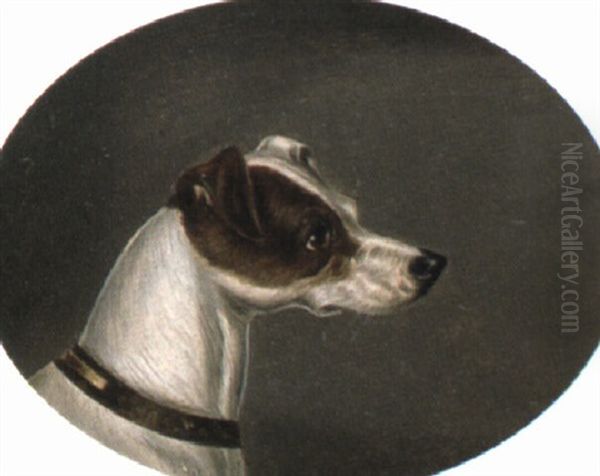 A Terrier Oil Painting by James Loder Of Bath