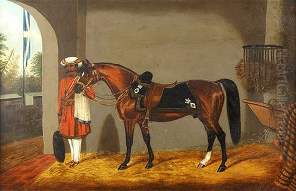 Madras Body Guard Oil Painting by Edwin (of Bath) Loder